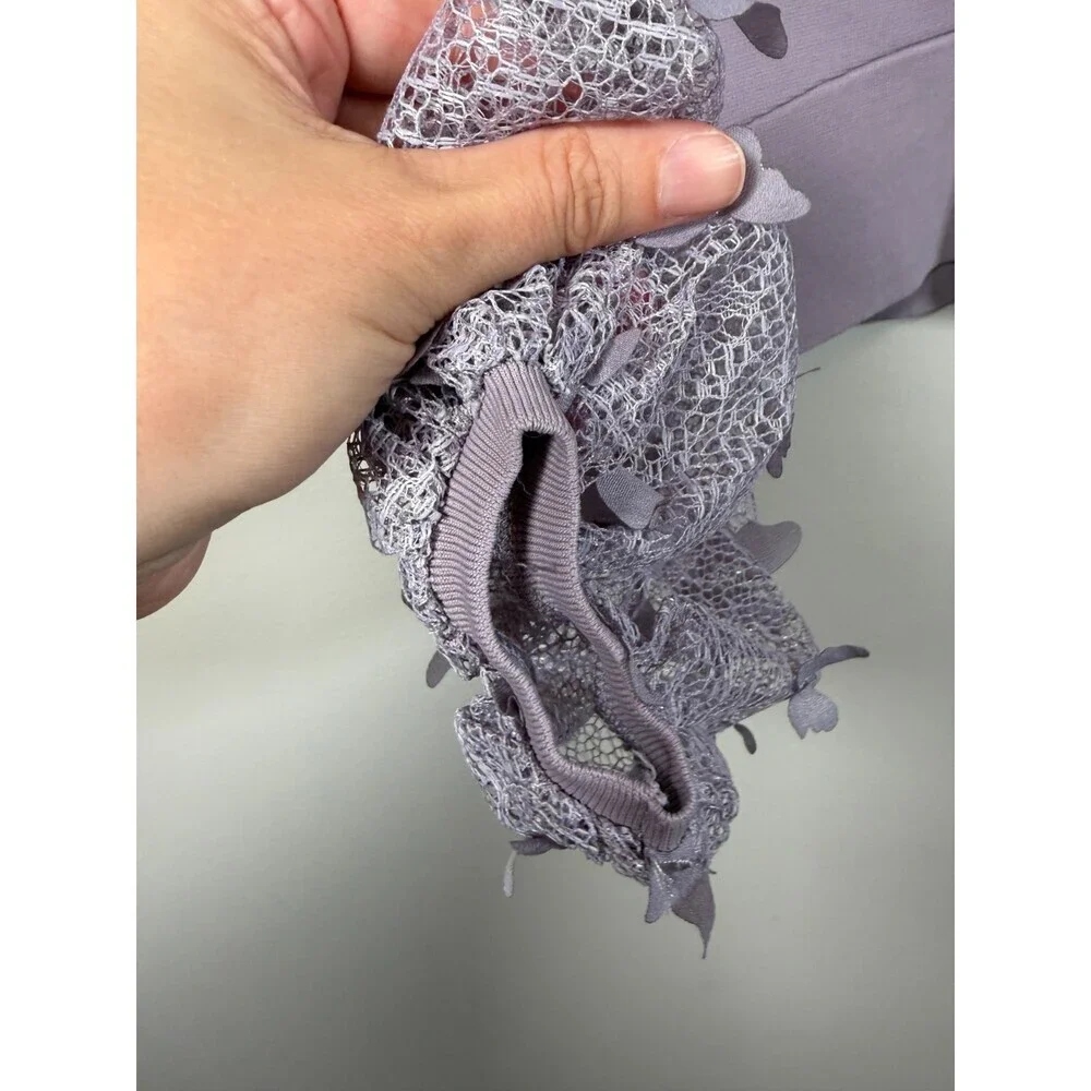 Free People Flutter By Crop Top Size XS Purple Butterfly Whimsical Ethereal